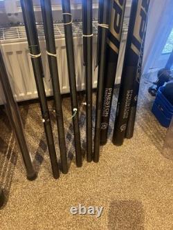 Preston Innovations Pro Type Carp Ensemble de canne au coup 13 m et 14,5 m en fibre de carbone avec étui rigide