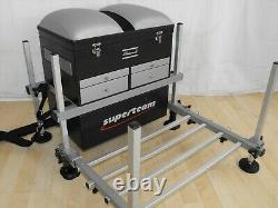 Shakespeare Superteam Matchbox Seatbox & Footplate Match Carp Pole Fishing Setup