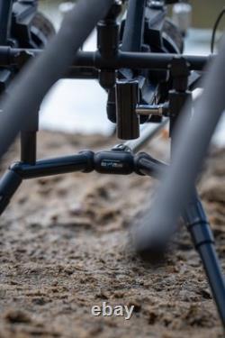 Summit x Lidsters support de cannes pour pêche à la carpe, fabriqué au Royaume-Uni, aluminium noir, réglable, 3 cannes