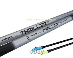 Thriller 8,5m White Knuckle Fishing Pole 2 Top Kits Élastique + 10 Rigs + 2 Roller