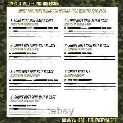 X5 Max 9 Options de Canne - 1 Ensemble de Pêche Compact de Voyage + 4 Astuces