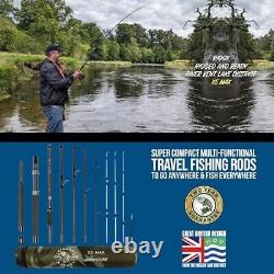 X5 Max 9 Options de Canne - 1 Ensemble de Pêche Compact de Voyage + 4 Astuces